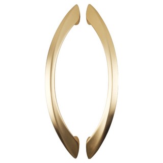 G+居家 重型門鋁合金滑動門把手 半圓型, 霧金色, 2個