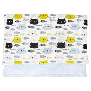 OhBabyLying 荳荳毯 夾棉絨款, 貓咪魚魚