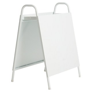 카페 광고 간단 조립식 선반형 철제 입간판, 1개, 흰색