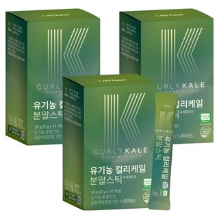 유기농마루 정품 유기농 동결건조 컬리케일 분말스틱 14p, 3박스, 28g