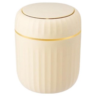 Couselect 家用辦公桌面按壓式桌面收納垃圾桶, 黃色, 1層