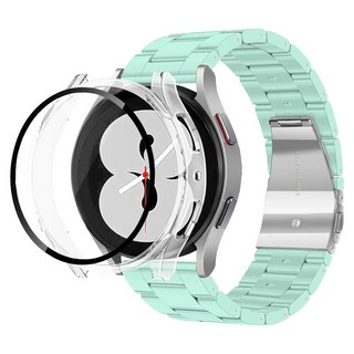 리아몬트 갤럭시워치 파스텔 호마이카 레진 스트랩 + 액정보호 케이스 풀커버, 1세트, 민트