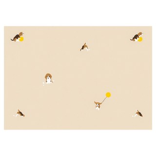 MH家居 寵物地墊, 1個, 淺棕米格魯