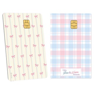 리코즈 커스텀 데코 카드 스티커 05 미니칩 리본체크 2종 세트, 혼합색상, 1세트