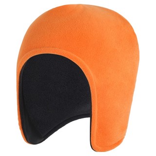 Wowking 冬季加厚保暖老人長輩睡眠戶外自行車護耳防感冒防寒帽, 橘色, 1個