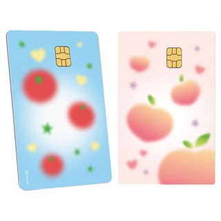 recoz 客製化裝飾卡片貼紙 06 迷你晶片 水果 2款組合, 混合顏色, 1套