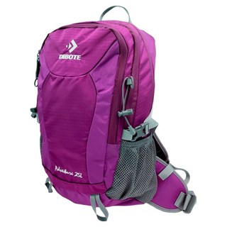 DIBOTE 迪伯特 極輕專業登山休閒背包 25L 附背架 + 防水袋, 玫粉色