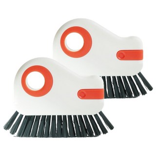 아니마 창문 구석 청소 브러시, 오렌지, 2개