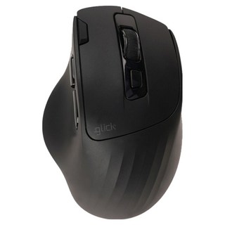 지클릭커 오피스프로 버티컬 OP55 두툼머핀 무소음 블루투스 유무선 마우스, 블랙