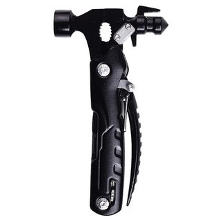 Ad-Forest 旭毅戰錘萬用工具組 手電筒/多功能露營工具 戶外/野外求生, 黑色, 1個