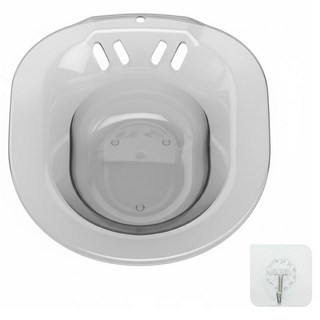 대한몰 가정용 변기 좌욕대야, 그레이투명, 1세트