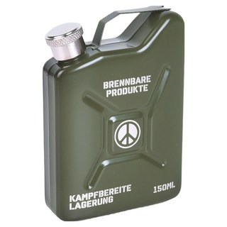 Truly House 戰術軍風 戶外不鏽鋼酒壺 大容量 反戰PRO 方形酒壺, 軍綠色, 1個