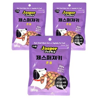 아침애 강아지 칭찬용 노즈워크 제스퍼져키, 150g, 3개, 혼합맛(황태/소고기/오리/야채)