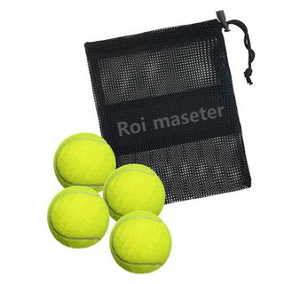 Roimaster 網球 4入 + 網袋組, 黃色(網球), 1套