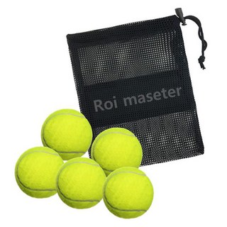 Roy Master 網球 5入 + 網袋組, 黃色(網球), 1套