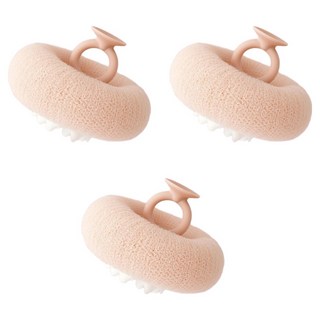 DailyPick 柔軟圓形沐浴球, 粉紅色, 3個, 1入