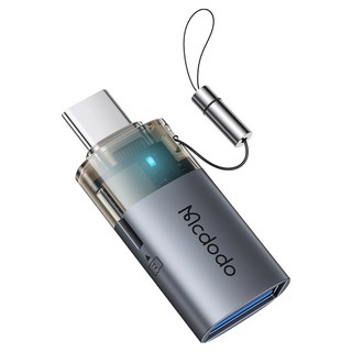 Mcdodo 麥多多 TR Pro USB3.0 Type-C TF卡讀卡機 迷你轉接頭 39.6mm, 1個, 黑色