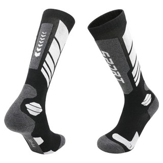 First Fit 滑雪襪, 黑色 + 白色1, 1個