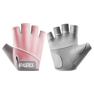 순잠 얇고 통기성 좋은 피트니스 아웃도어용 스포츠 장갑 양손 세트, 핑크, 1세트