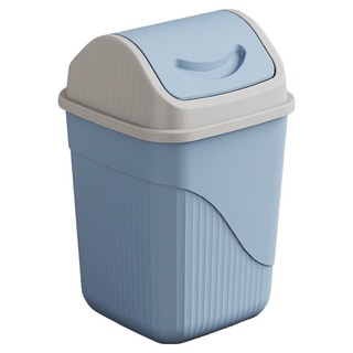 맙소샵 사무실 가정용 심플 투톤 휴지통 BRP2293, 블루