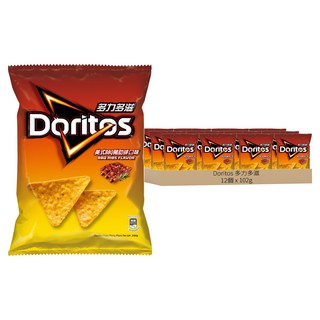 Doritos 多力多滋 美式BBQ 豬肋排口味玉米片, 102g, 12包