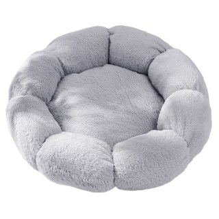 咕沛日常 花朵睡眠窩 貓咪狗狗通用, 灰色, 1個