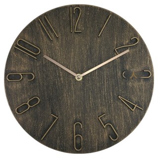 Couselect 北歐簡約掛鐘 30cm 靜音石英鐘 客廳臥室掛牆時鐘 現代家用裝飾時鐘, 復古金銅色