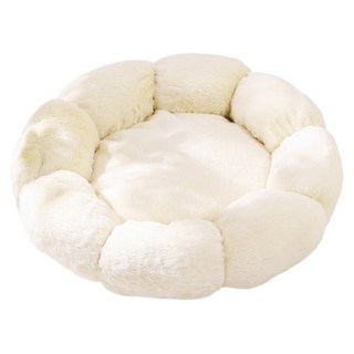 咕沛日常 花朵睡眠窩 貓咪狗狗通用, 米色, 1個