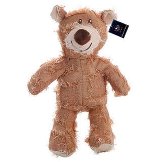 딩동펫 반려동물 빈티지 러프 베어 삑삑이 애착인형, 브라운, 1개