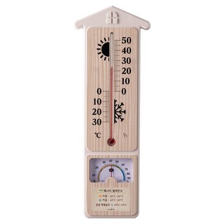 플라이토국산 힐링홈아날로그온습도계34cm