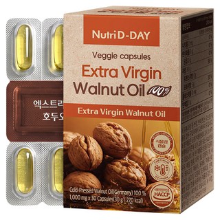 뉴트리디데이 식물성캡슐 엑스트라 버진 호두 오일 30p, 30g, 1개