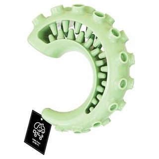 멍냥 강아지 옥토퍼스 문어 다리 치석제거 이갈이 뼈 간식 장난감, 그린, 1개