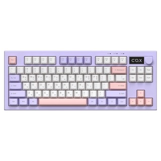 COX 유선 멤브레인 텐키리스 키보드, Lavender, CM87KD, 제조사축