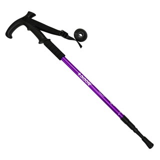 DIBOTE 迪伯特 高強度鋁合金登山杖 彎柄三節 237, 紫色, 1個