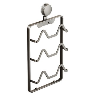 wellane 3層免打孔吸盤式拖鞋架 48.5 x 24 x 6cm, 槍灰色, 1個