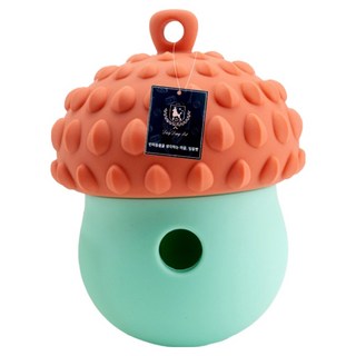 딩동펫 반려동물 도토리 실리콘 노즈워크 장난감, 레드, 1개