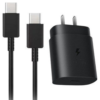 DTAudio 三星專用充電器25W + 2 米快充線 SS-A33, 黑色, 1個