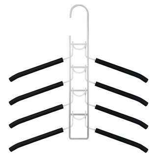 Reddot 紅點生活 加寬EVA止滑五層掛衣架, 白色, 1個