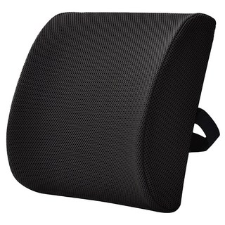 Truly House 4D椅靠墊/記憶棉紓壓靠枕/護腰靠枕墊, 黑色