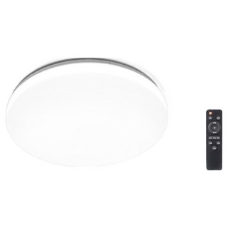 Mellibing Air 圓形房間燈 吸頂燈 照明 可調光 + 遙控器套組 LED50W, 無頻閃 白色