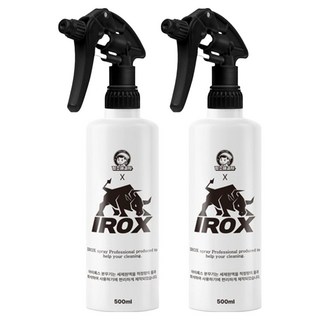 청소해결사 아이록스 내화학성 2중 분사 분무기 500ml, 블랙, 2개