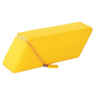 루비오 실리콘 필통 60도 스탠딩 필통 대용량 펜 파우치, 1개, 옐로우