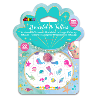 AVEnIR 海洋手鍊 + 紋身貼套裝, 1個, 藍色