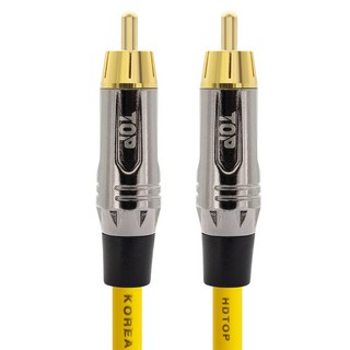 HDtop RCA to RCA 金屬黃色連接線 0.5m, 1個, HT-TP5154