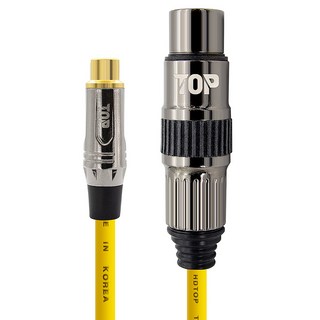 HDtop RCA 母 TO XLR 母 連接線 金屬黃 0.5m, 1個, HT-TP5038