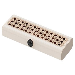 Make Mine 復古隔板收納附蓋電線整理盒, 白色, 1個