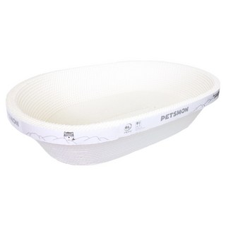 펫츠몬 고양이 깊고 편한 특대형 크라프트 스크래쳐 타원형, 화이트, 1개