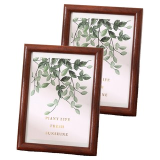 Labovia 簡約原木桌上型海報支架木框, 2個, 款式 3