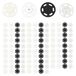 KHOOMIE 按扣 隱形扣 公母 4種 x 30p 組 5W0833 15mm, 1套, 混合色