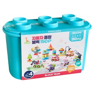 키즈팡팡 자동차종합블럭 150p, 혼합색상, 1개